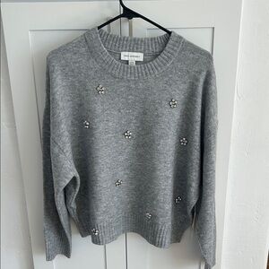 Gray Free Assembly Embellished Sweater